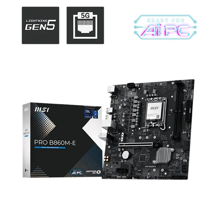 MSI PRO B860M-E D5 1851P Hdmi Dp 5G-LAN